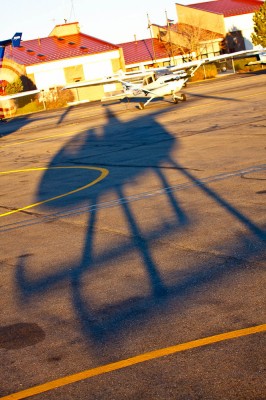 Shadowed Helicopter Shadowed Helicopter