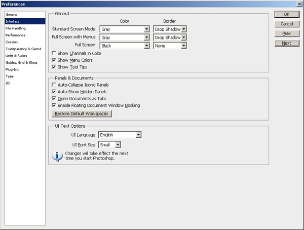 PS Preferences